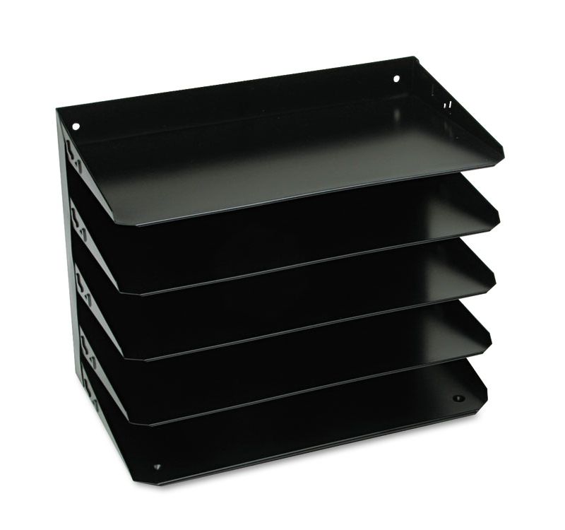 Steelmaster Multi-Tier Horizontal Legal Organizers Five Tier Steel Black 2645HLBK