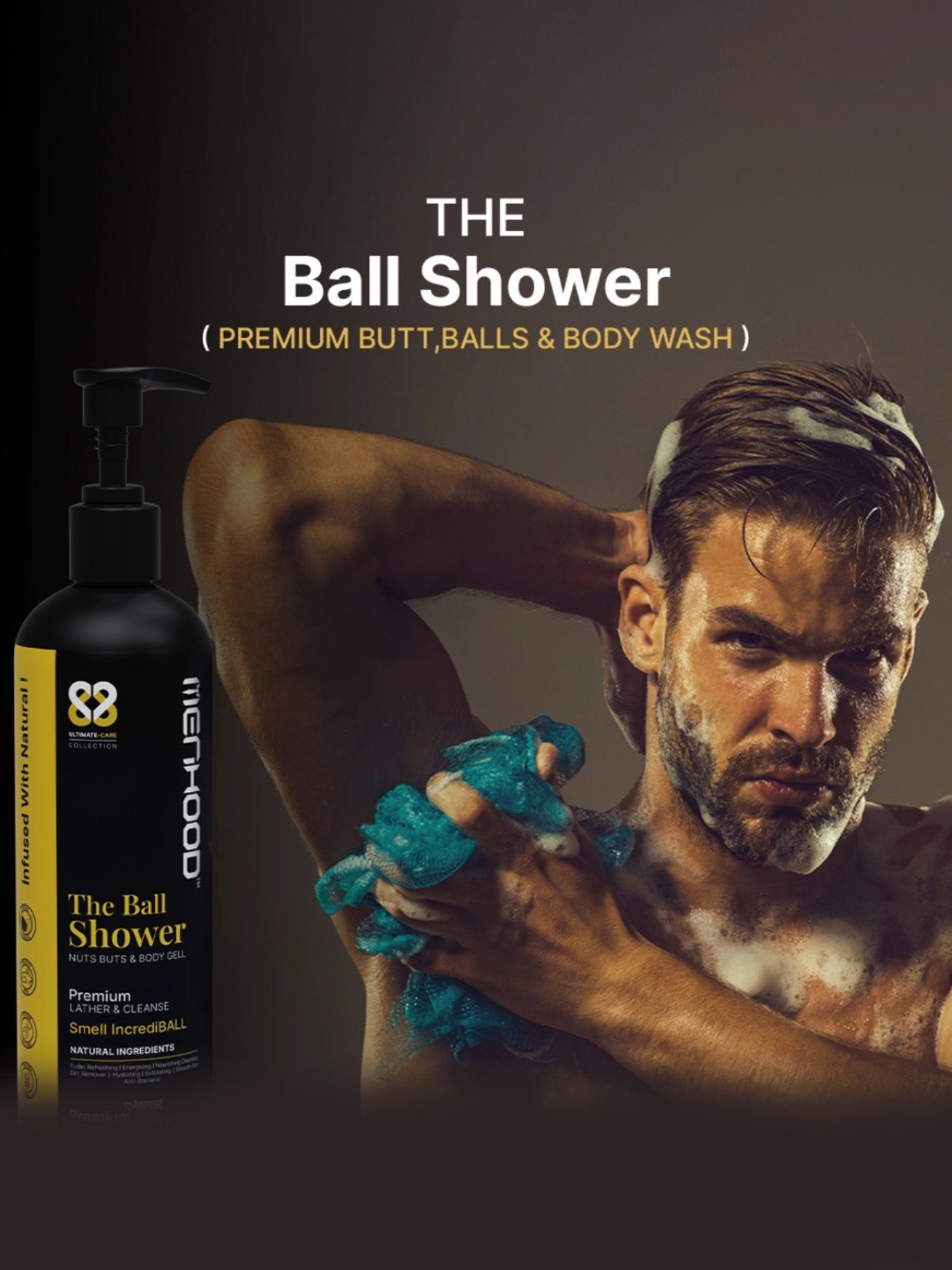 MENHOOD Essential Package 2.0, Trimmer, Pre-Trim Gel, Ball Shower Gel, Razor, Man-Cure Kit & More