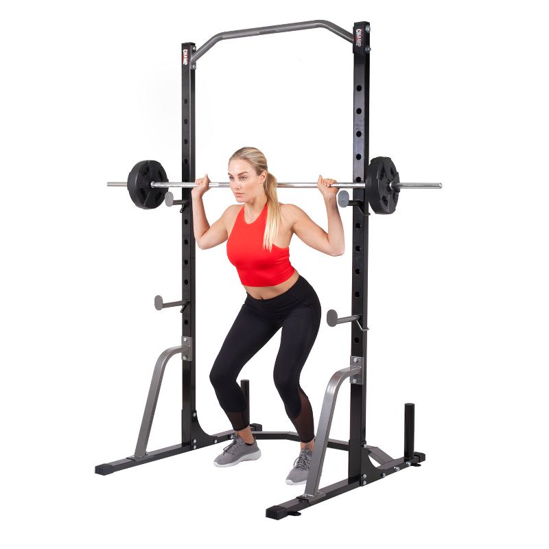 Body Champ Power Rack System with Olympic Weight Plate Storage