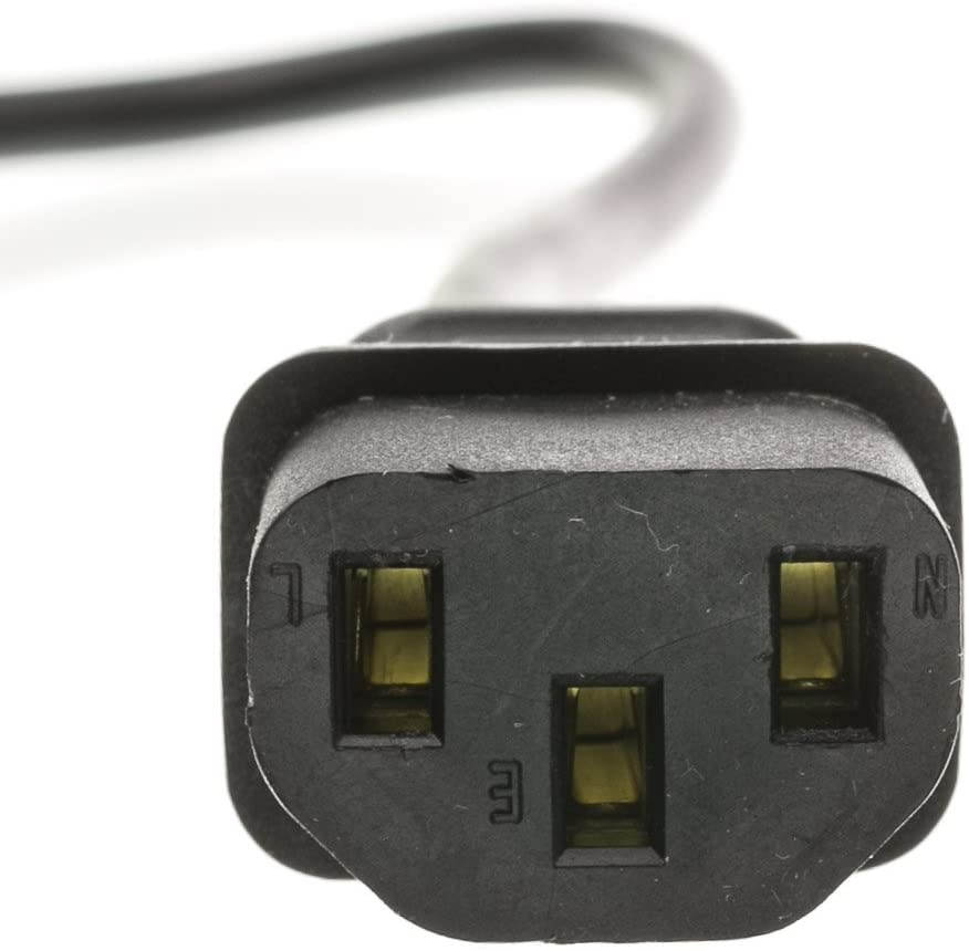 Computer/Monitor Power Cord, Black, NEMA 5-15P to C13, 13 Amp, 16 AWG, 10 Foot