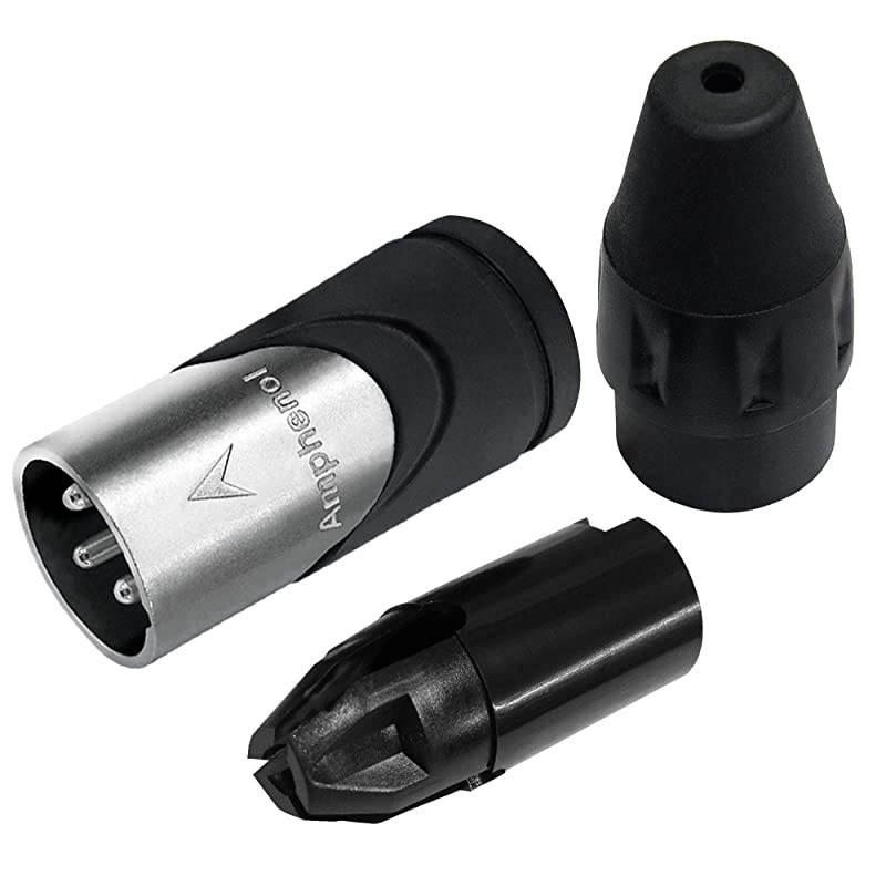 2 Units 10 Foot Canare L4E6S Star Quad Balanced Male to Female Microphone Cables with Amphenol AX3M amp AX3F Silver XLR Connectors Custom Made by