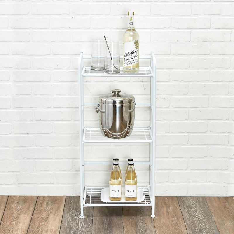 FlipShelf 3 Tier Narrow Rounded Shelf White