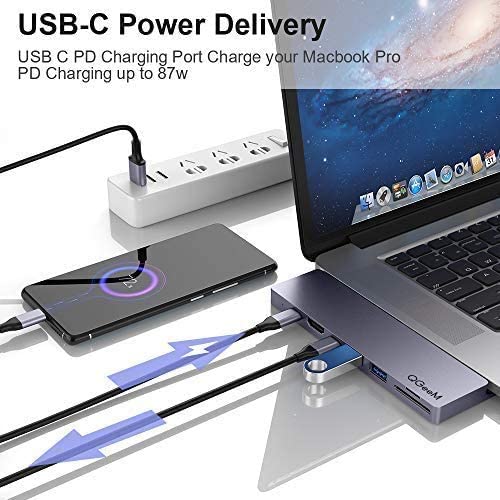 USB C Hub for MacBook Pro,9 in 1 Mabook Pro Docking Station USB to Dual HDMI 4K USB C to USB 3.0 Adapter with 100W PD Charging Type C SD/TF Uhs-II Card Reader,Compatible with MacBook Pro/Air