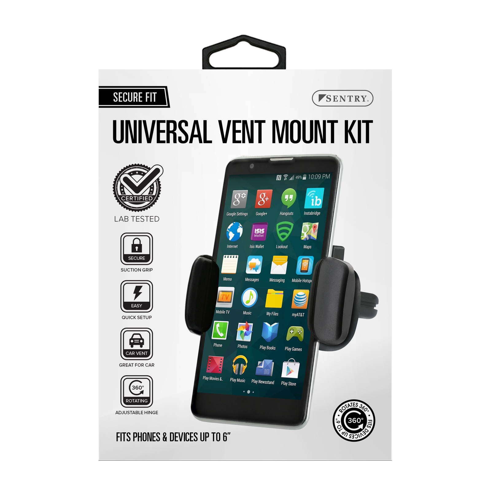 SENTRY Universal Car Vent Mount Kit  MP600