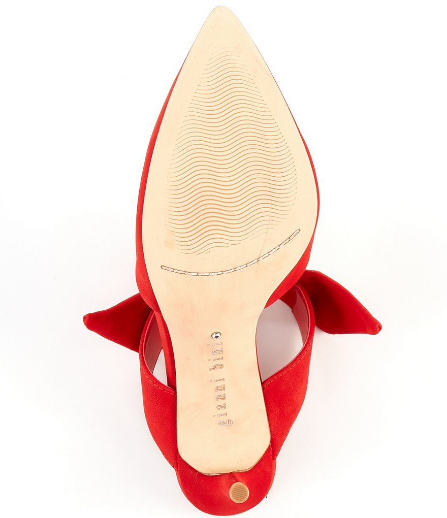 Gianni Bini Raynee Suede Bow Detail Slip-On Dress Mules