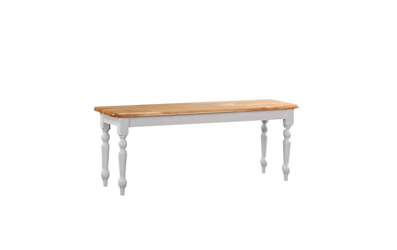 Farmhouse Dining Bench Wood/White/Natural - Boraam