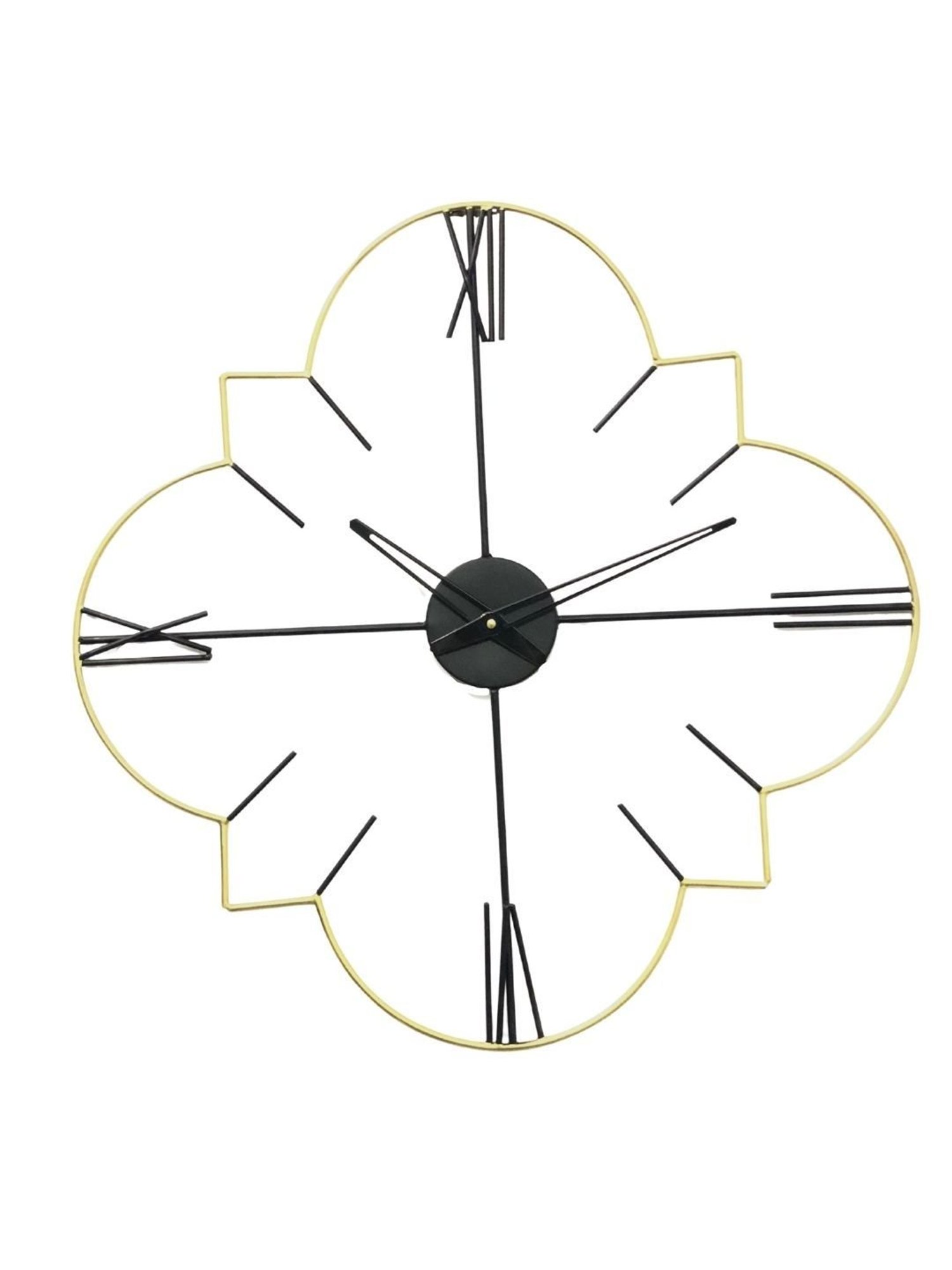 CHRONIKLE Square Gold Iron Wall Clock
