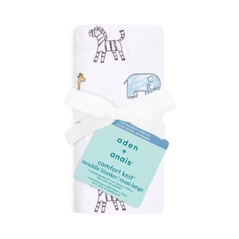 aden + anais Comfort Knit Swaddle Jungle Jammin