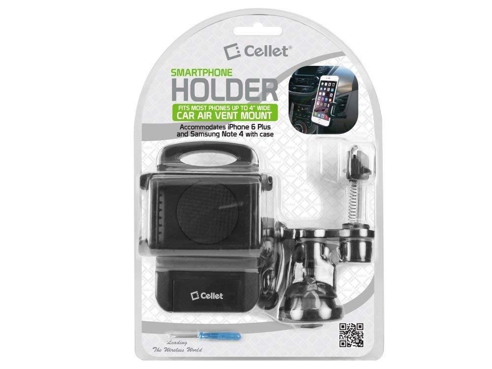 T-Mobile "REVVL PLUS" Cellet Car Vehicle Vent Smartphone Auto Holder for Phones up to 4 Inches Wide