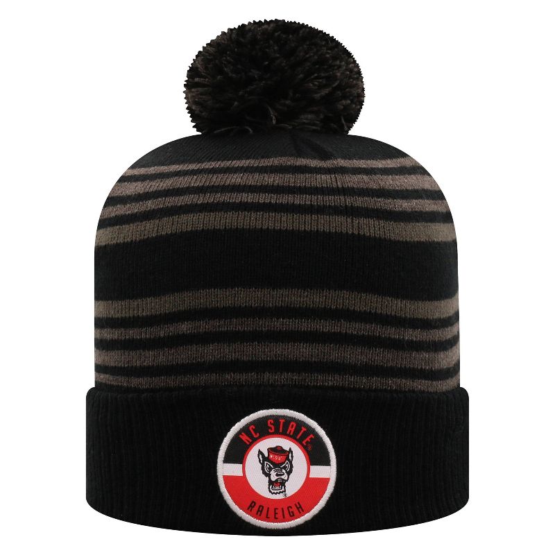 NCAA NC State Wolfpack Men's Black Knit Cuffed Beanie with Pom