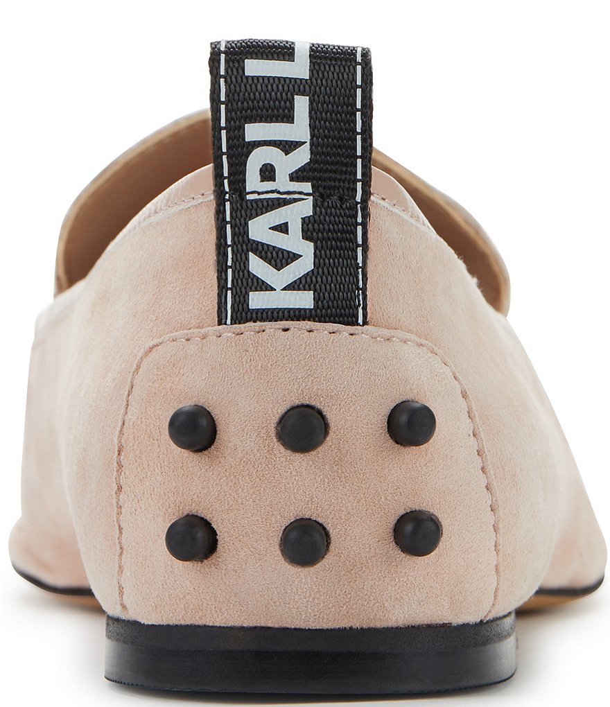 KARL LAGERFELD PARIS Zaza Suede Driver Loafers