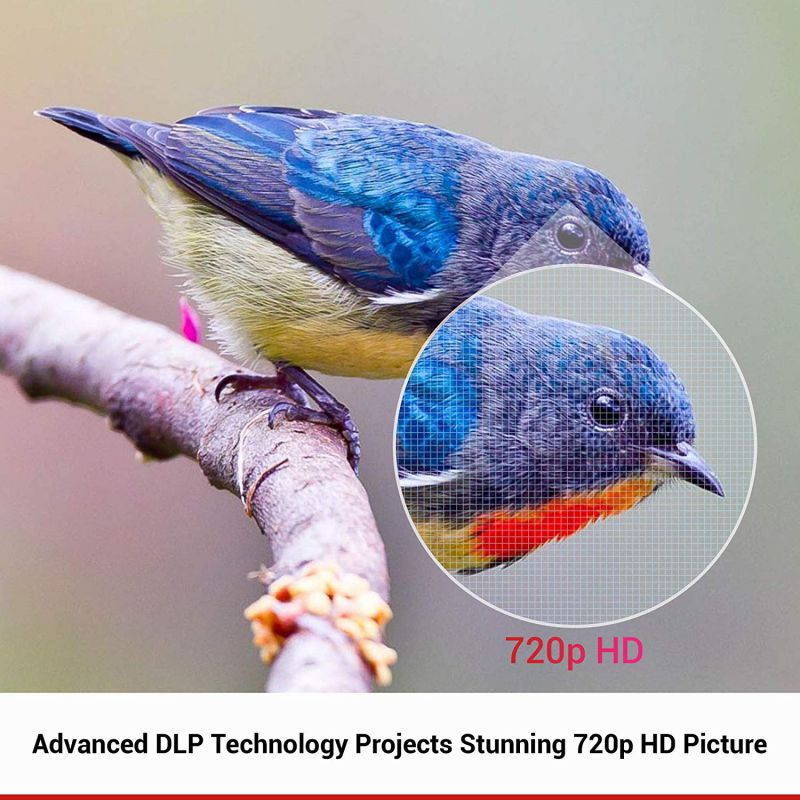 Nebula Capsule II Smart Mini Projector, by Anker, Palm-Sized 200 ANSI Lumen 720p HD Portable Projector Pocket Cinema with Wi-Fi, DLP, 8W Speaker, 100 Inch Picture, 3, 600+ Apps, Movie Projector