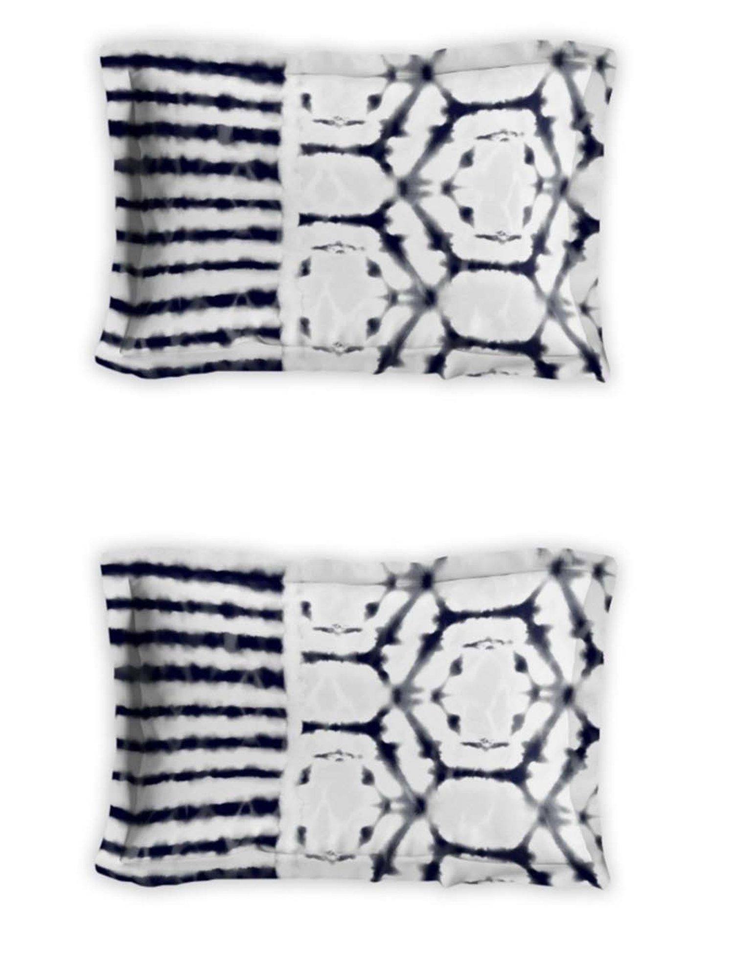 DDecor Bandhani Printed Black 400 TC Cotton Double Bedsheet with 2 Pillow covers