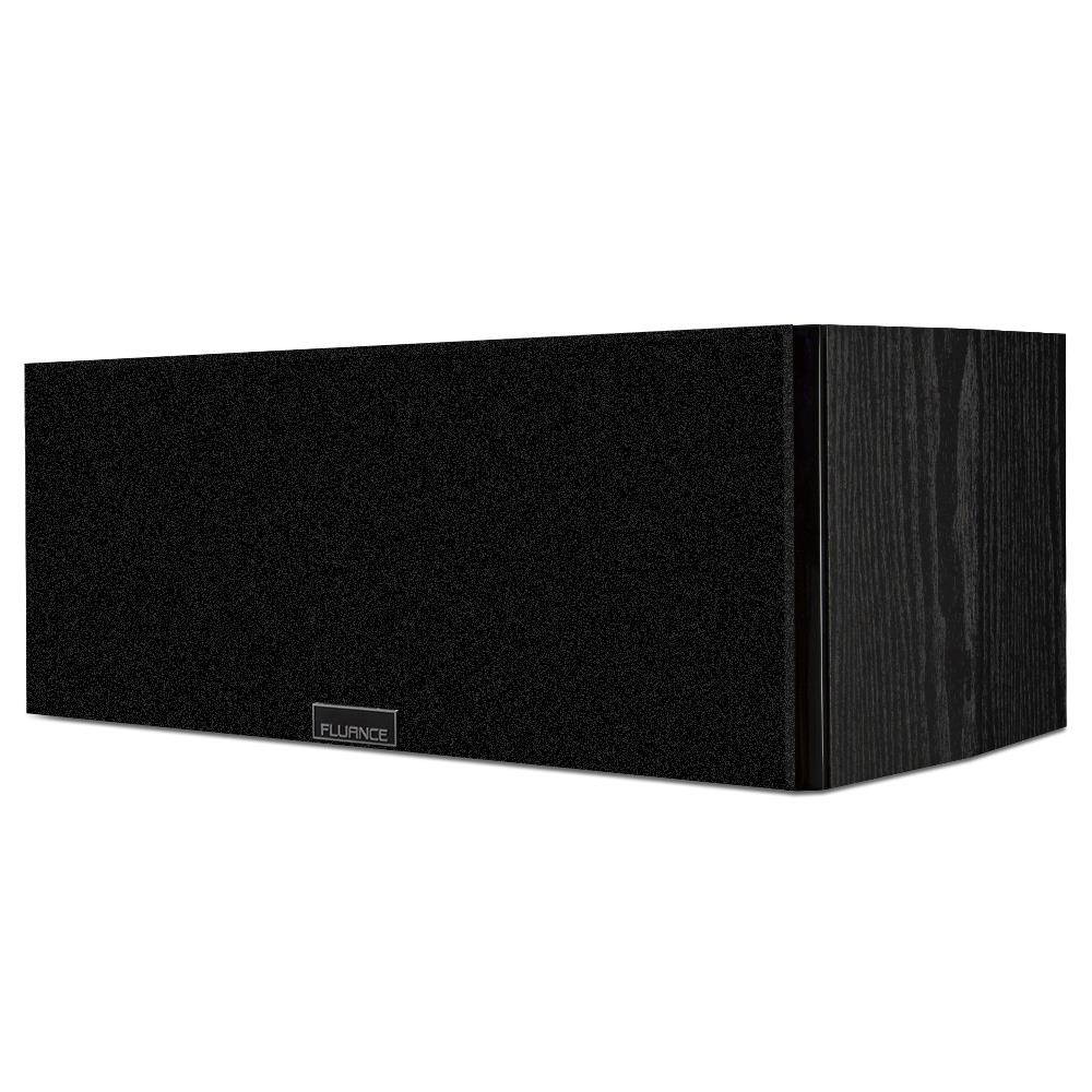 Fluance Signature HiFi 2-Way Center Channel Speaker for Enhanced Dialogue and Vocals in Home Theater Surround Sound Systems - Black Ash (HFC)