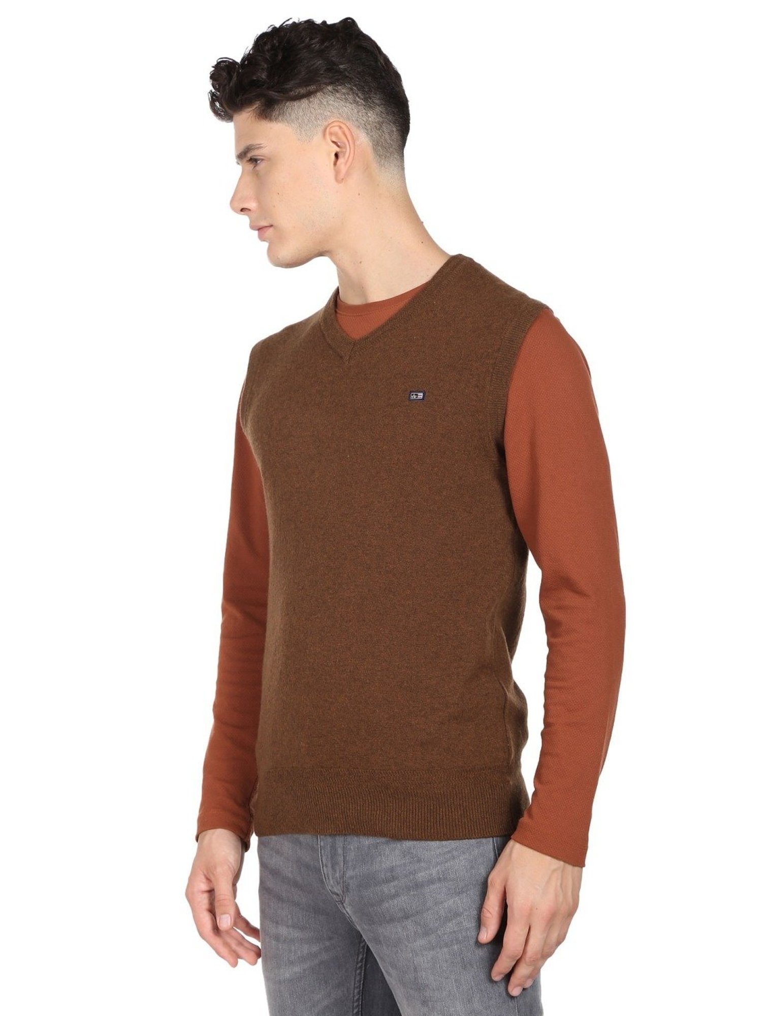 Arrow Sport Brown Regular Fit Sweater