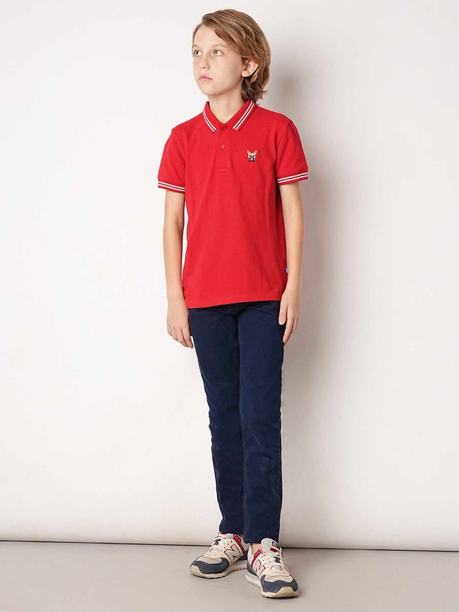 Pantaloons Junior Multicolor Cotton Striped Polo T-Shirt