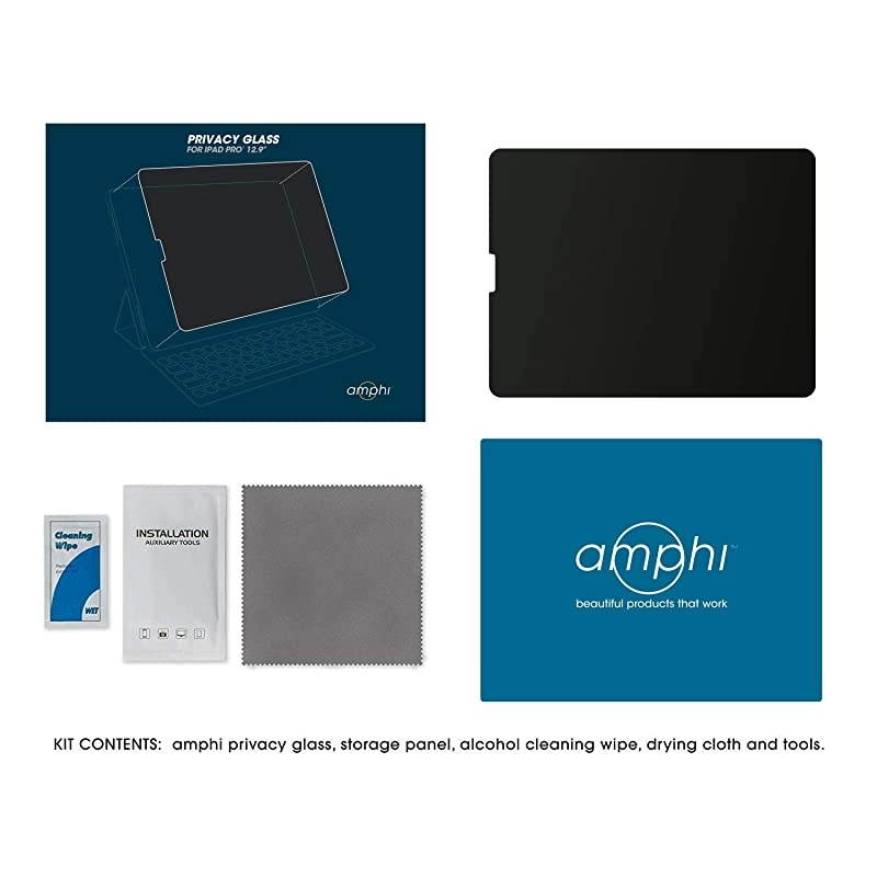 Glass Privacy Screen Protector for iPad iPad Air 3 iPad Pro 105 Portrait Privacy Removable Tempered Glass AntiSpy Compatible with Apple Pencil and Touch ID