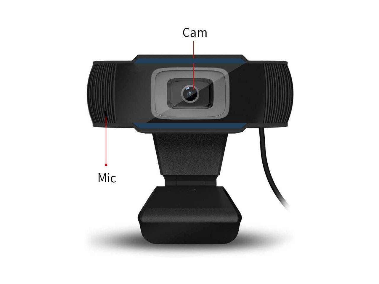 PC Webcam, 720P Full HD Webcam USB Desktop & Laptop Webcam Live Streaming Webcam with Microphone Widescreen HD Video Webcam for Video Calling