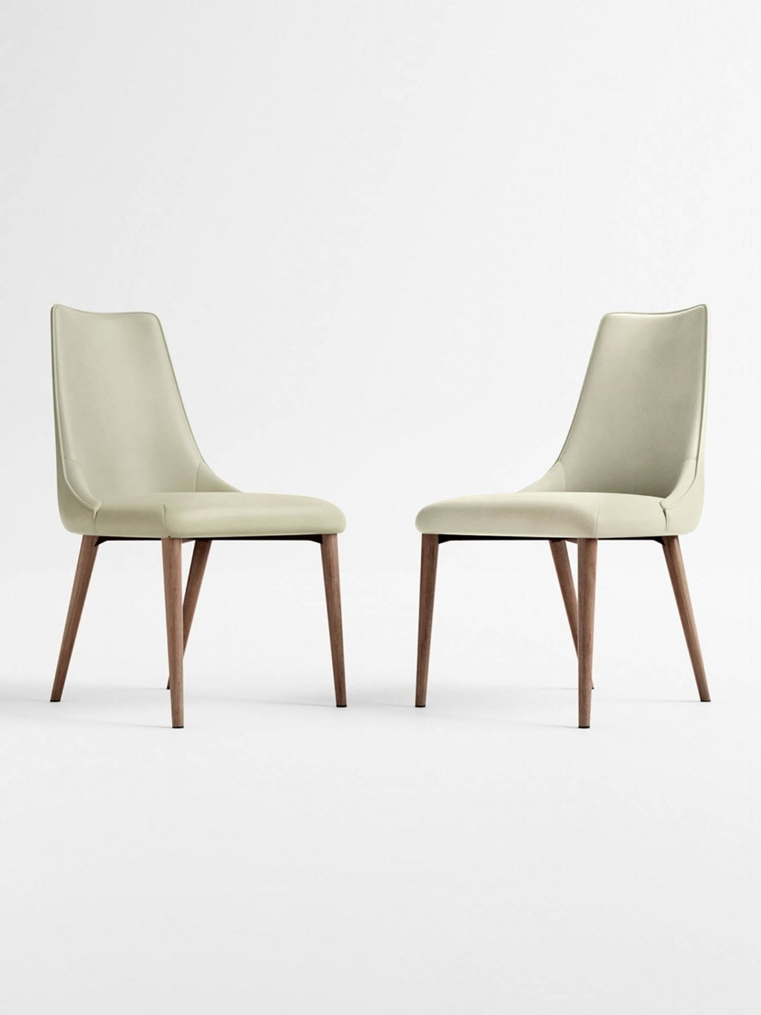 Godrej Interio Creamtreat White Metal Dining Chair (Set of 2)