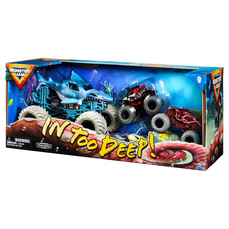 Monster Jam 3-Pack Bundle - Into the Deep - Megalodon