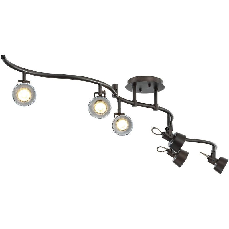 Pro Track 6-Light Bronze LED Track Fixture