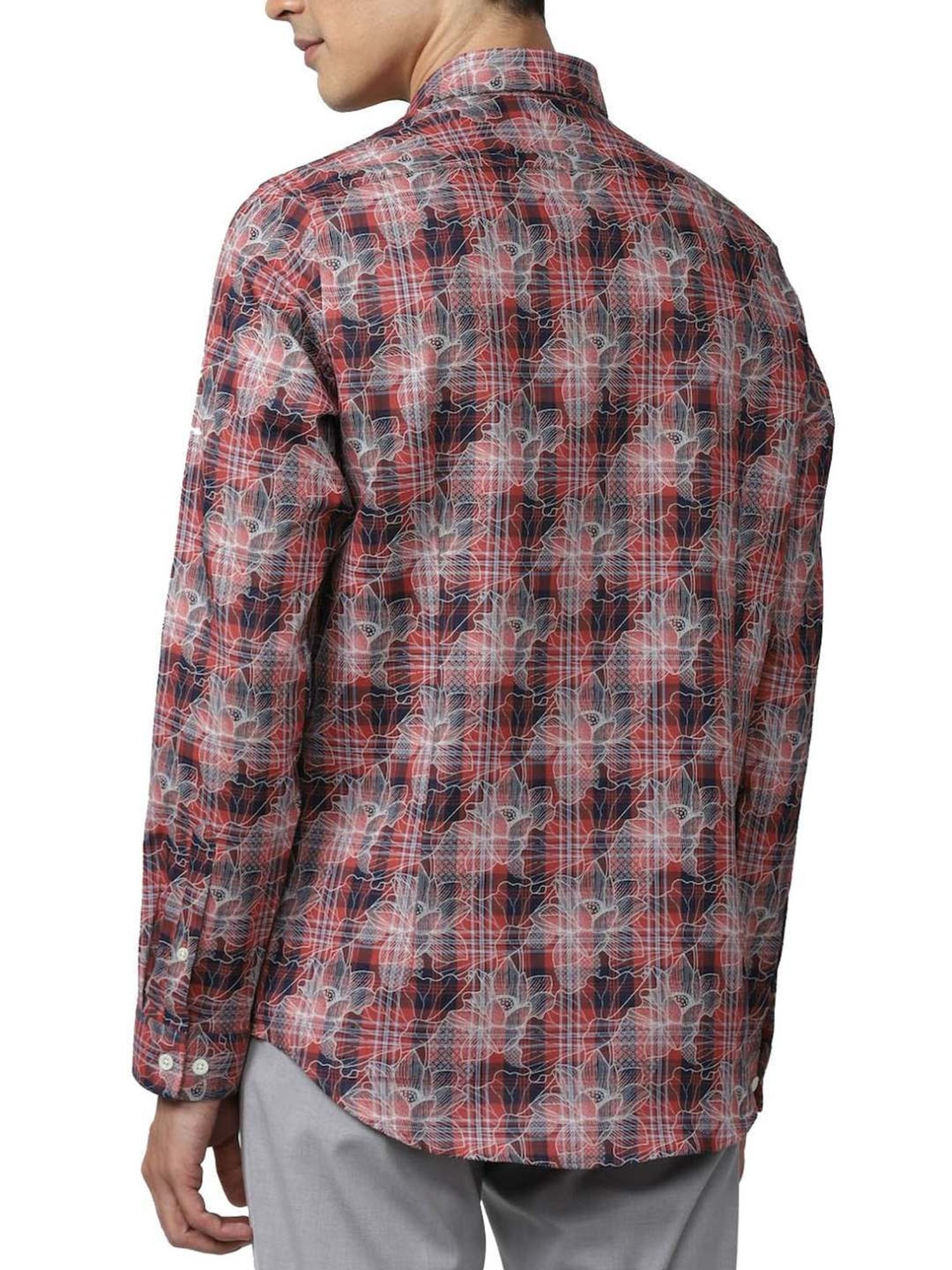 Simon Carter London Pink Printed Slim Fit Shirt