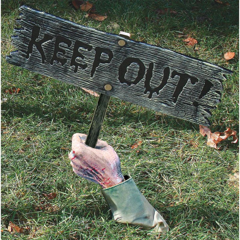 Halloween Keep Out Warning From Below! Decorative Holiday Scene Prop