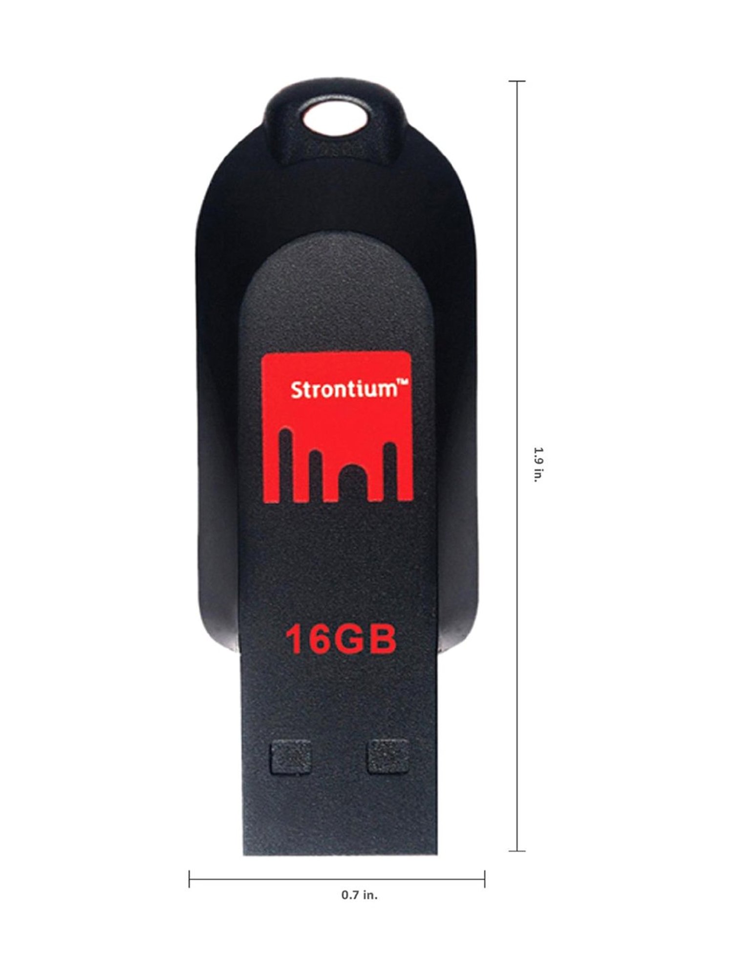 Strontium  SR16GRDPOLLEX 16 GB Pen Drive Black and Red