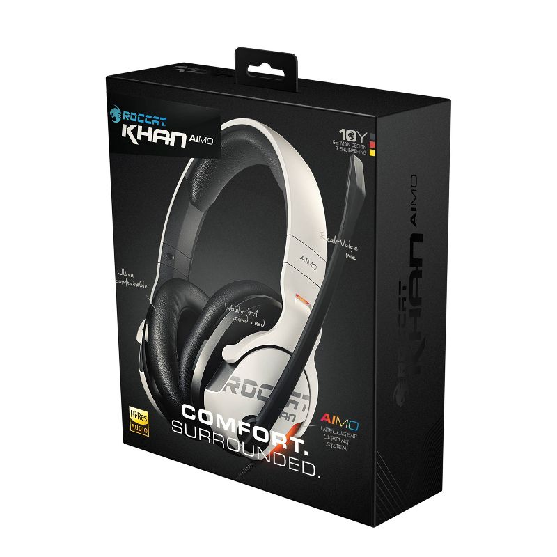 ROCCAT Khan Aimo Wired PC Gaming Headset - White