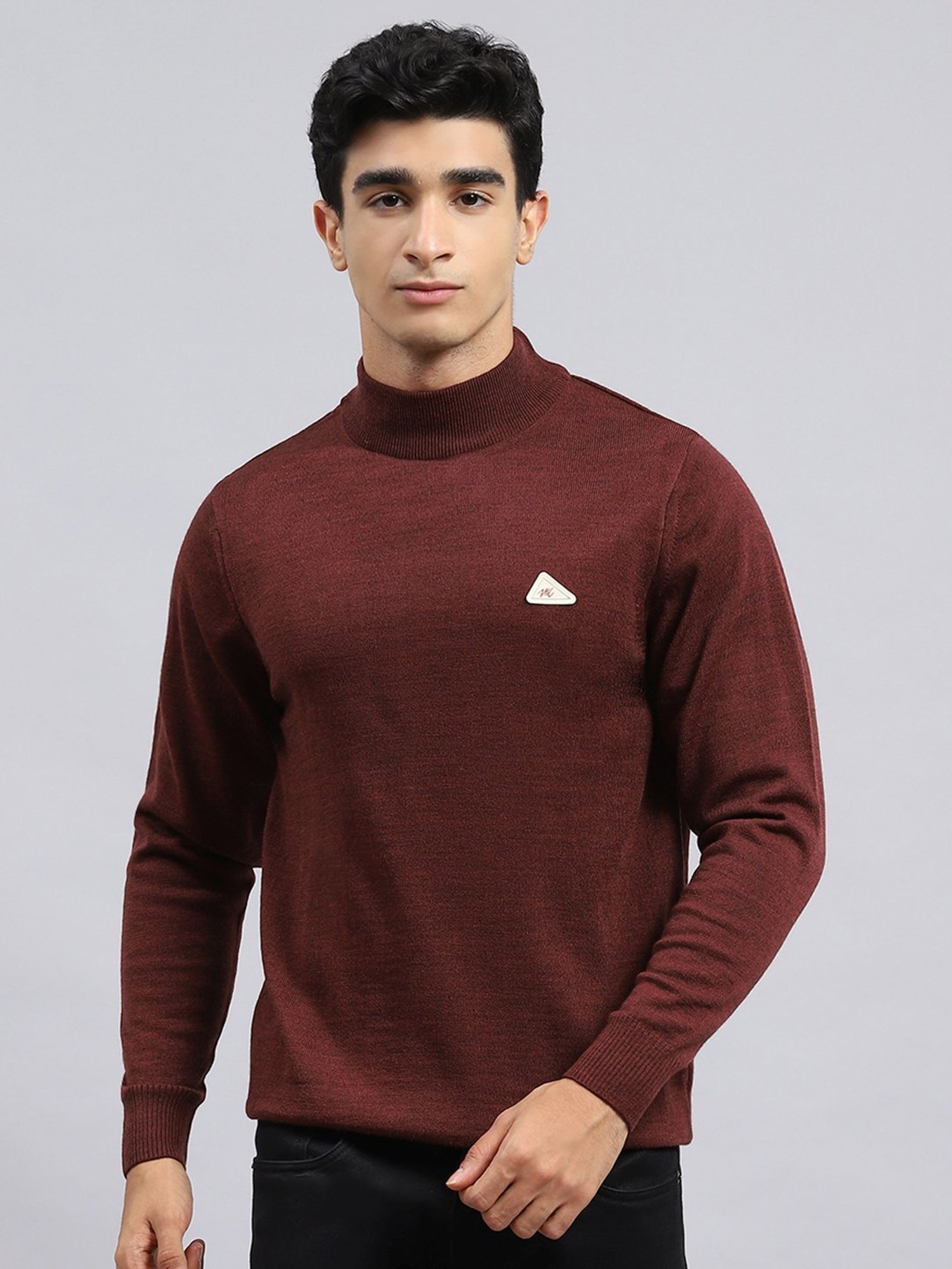 Monte Carlo Dark Rust Regular Fit Sweater