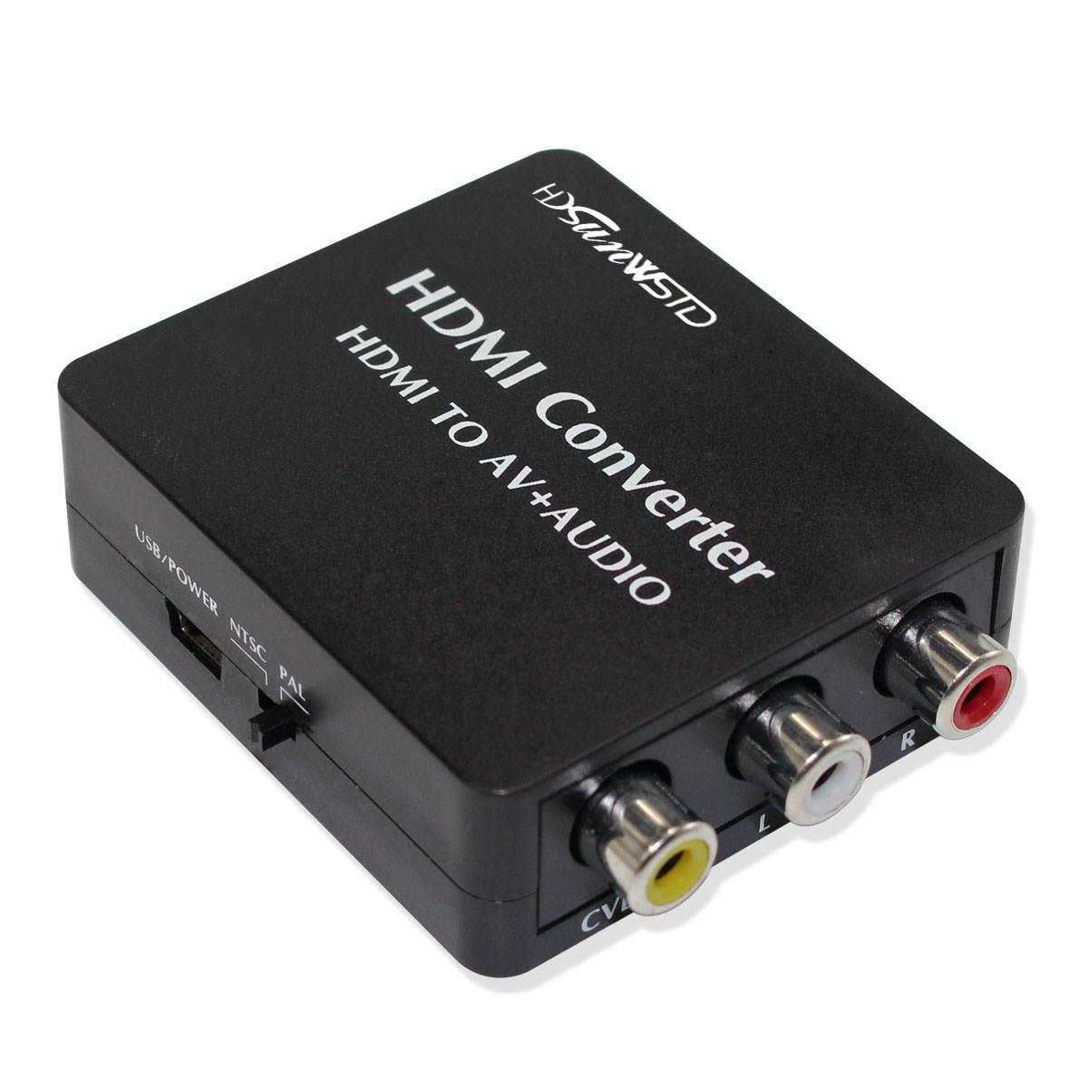 HDMI to RCA Audio Converter, HDMI to AV 1080P Converter, HDMI to 3RCA CVBS AV Composite Video Adapter Support SPDIF and Coaxial Audio NTSC PAL for TV/PC/PS3/Blue-ray DVD HDTV