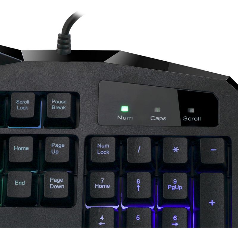 Adesso Gaming Illuminated Keyboard - Cable Connectivity - USB Interface - 104 Key - English (US) - Windows - Membrane Keyswitch - Black