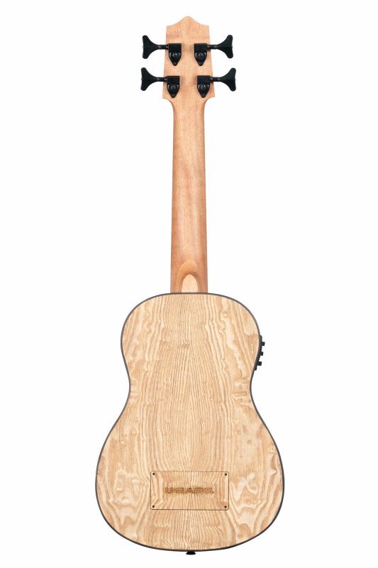 Kala U-BASS Burled Tamo Ash Fretted Bass Ukulele w/ Deluxe Padded Bag, UBASS-BUR