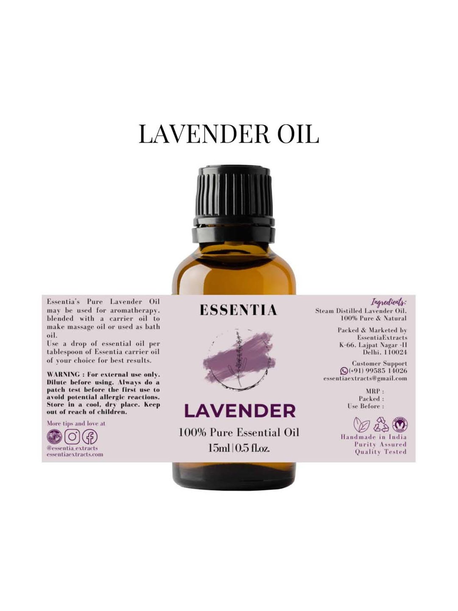 Essentia Extracts Lavender Essential Oil Pack of 2 - 30 ml