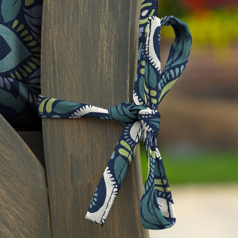 2pk Aurora Damask Single Welt Outdoor Seat Cushions Sapphire - Arden Selections