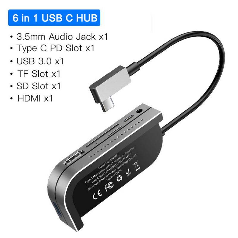 Baseus Multifunctional Type-C HUB Converter USB C HUB to USB 3.0 for iPad Pro Type C HUB for MacBook Pro Docking Station Multi 6 USB Ports