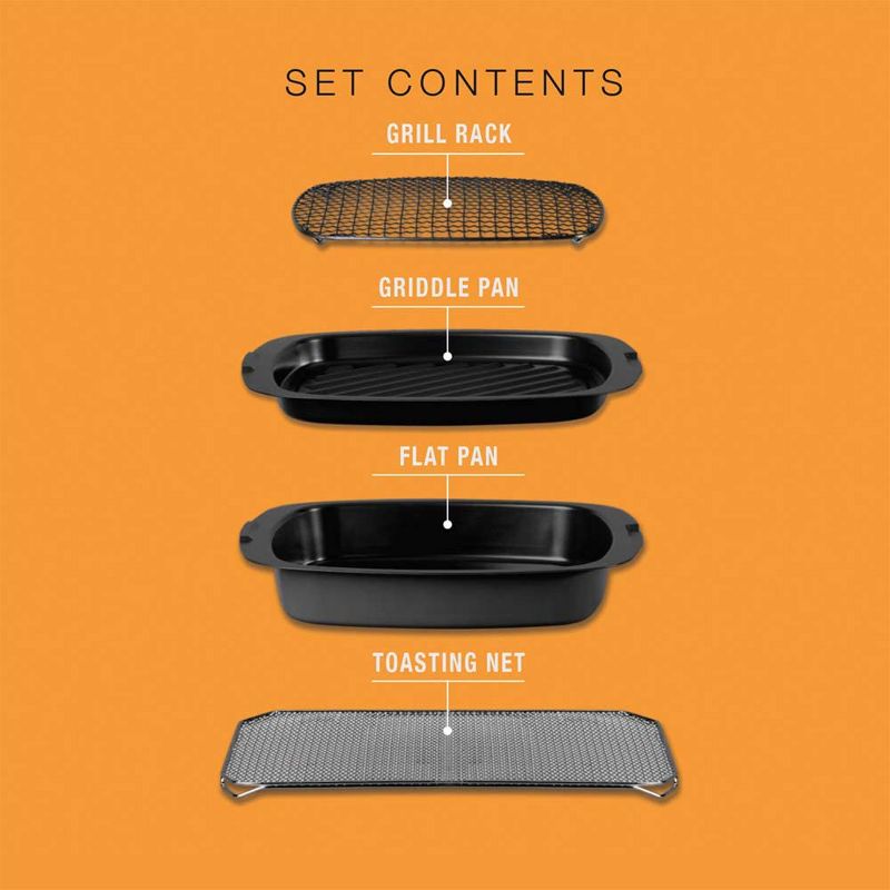 Sengoku SET-G16A(K) HeatMate Graphite Instant Heat Compact Countertop Toaster Oven with 4 Non-Stick Pans for Toasting and Baking, 120 Volt, Black