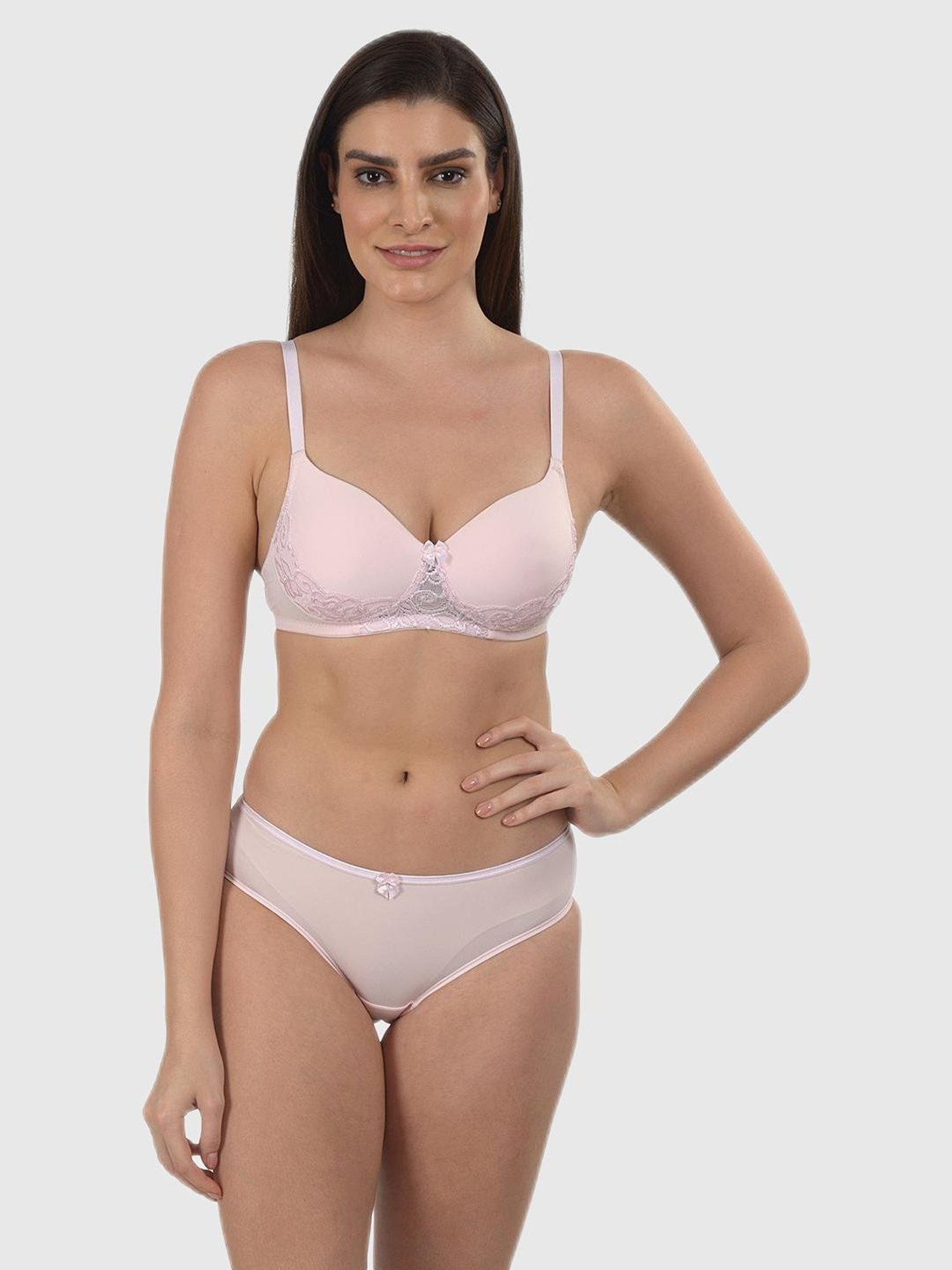 mod & shy Pink Solid Lightly Padded Bra