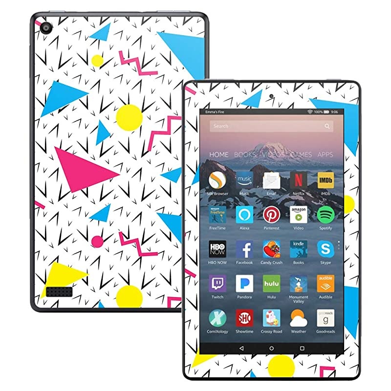 Skin Compatible with  Kindle Fire 7 (2017) - 90s Fun | Protective, Durable, and Unique Vinyl Decal wrap Cover | Easy to Apply, Remove, and Change Styles | Made in The USA