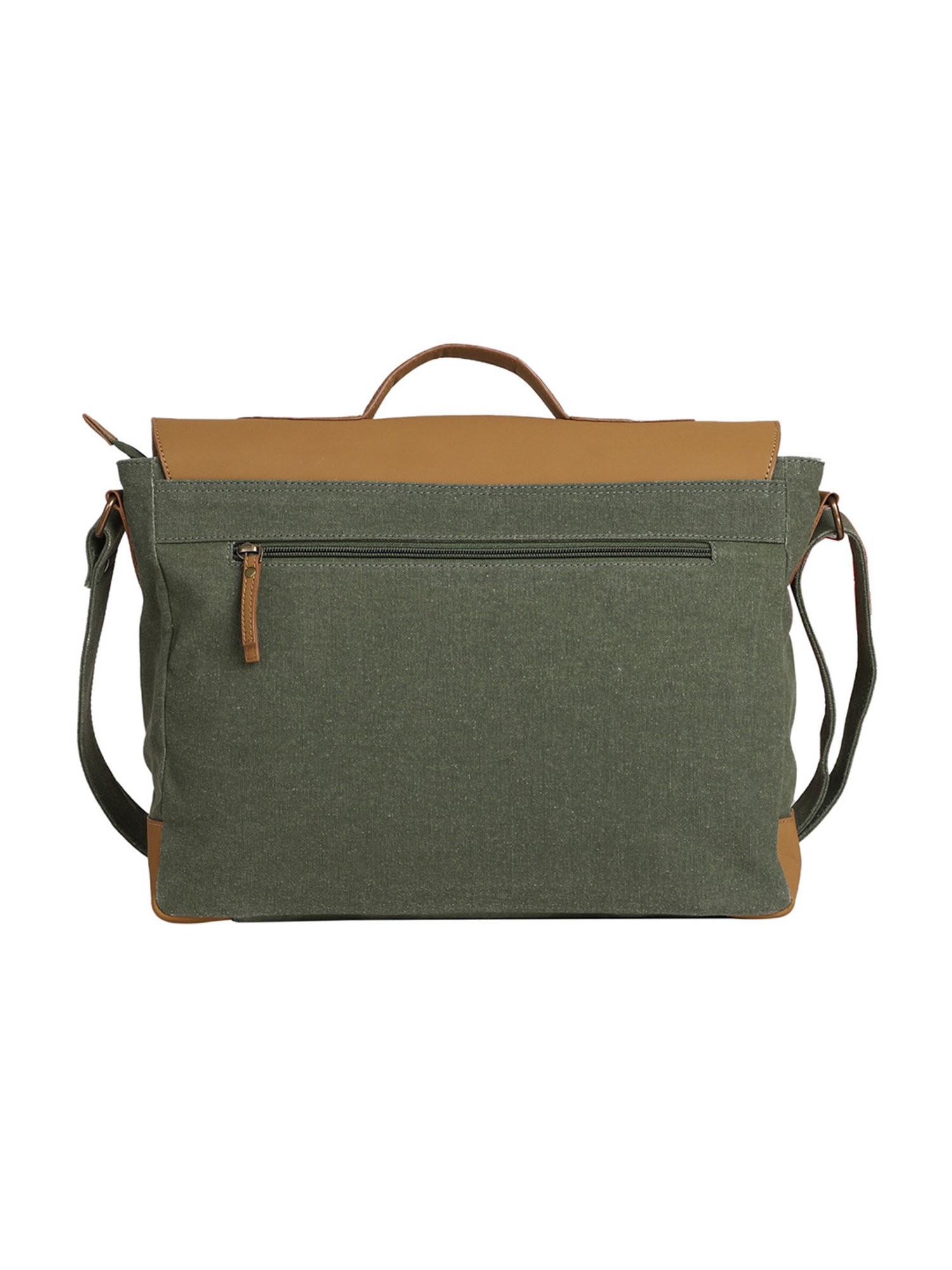 Mona B Green Moss Large Messenger Bag