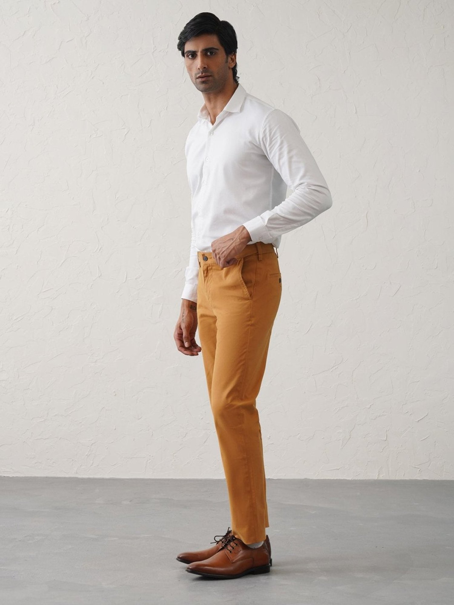 MinusOne Camel Regular Fit Chinos