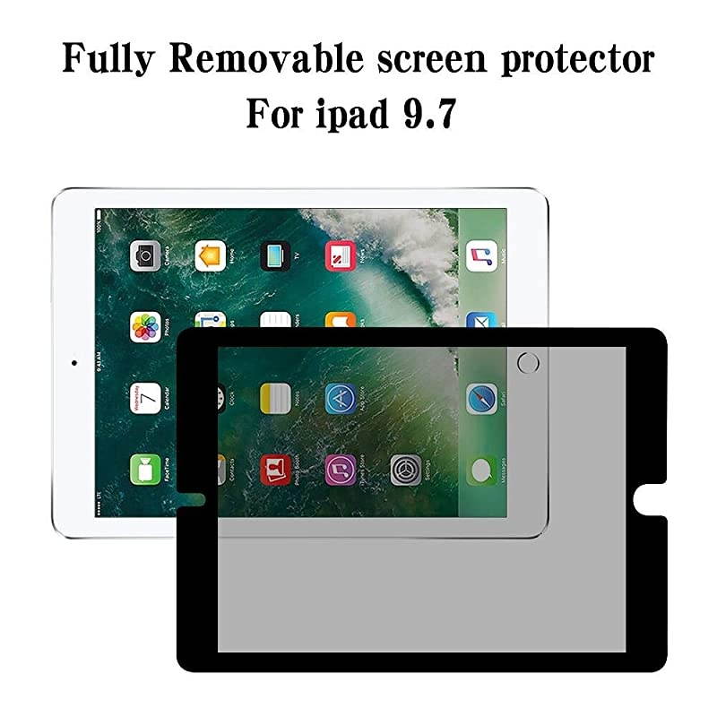 Privacy Screen Protector for iPad 97 6th5th Gen  iPad 97 2018 2017Fully Removable Privacy Screen Protector AntiSpy Filter AntiGlare Compatible with iPad Pro 97