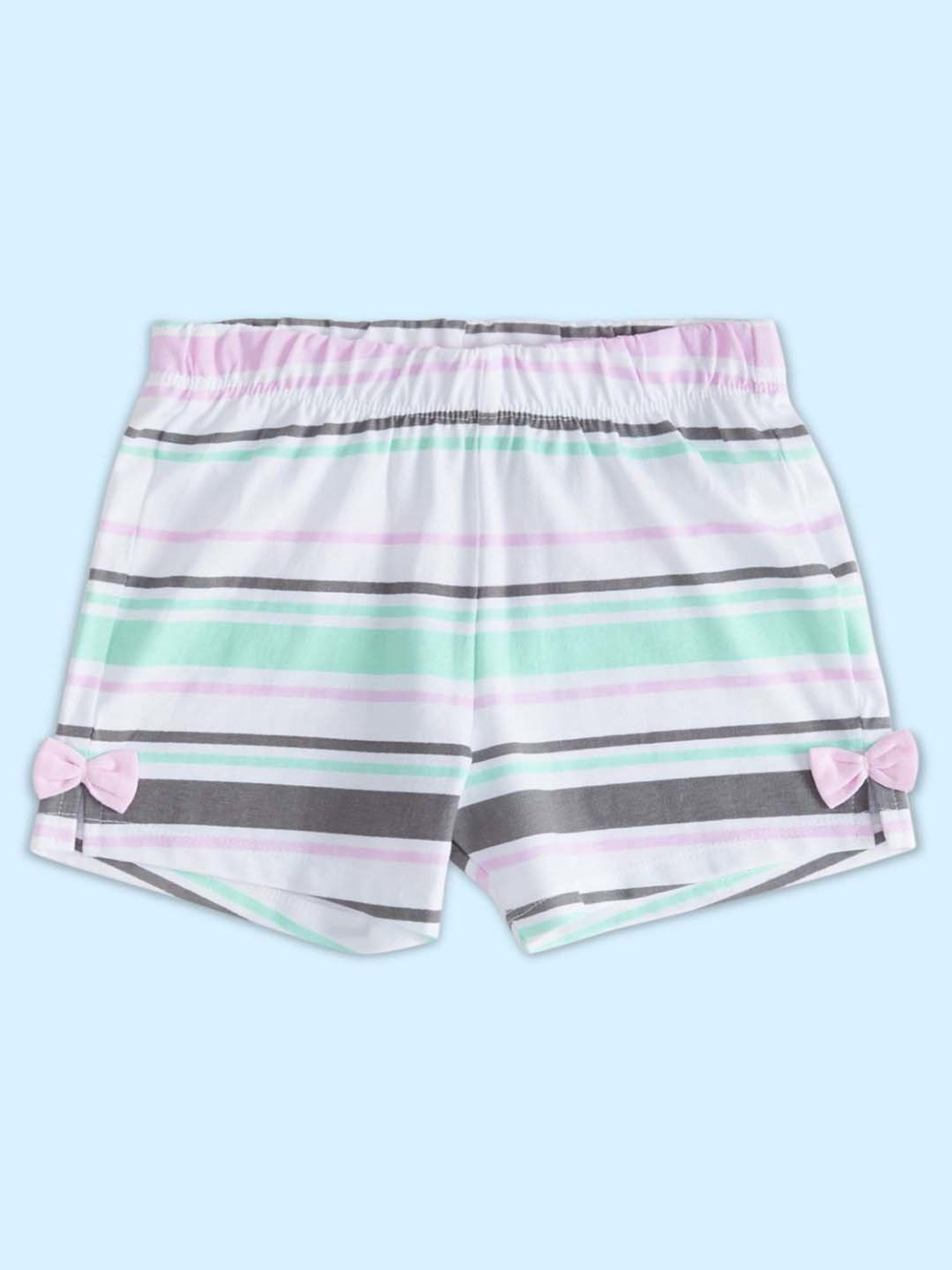 Pantaloons Baby Girls Pink & White Cotton Printed T-Shirt Set