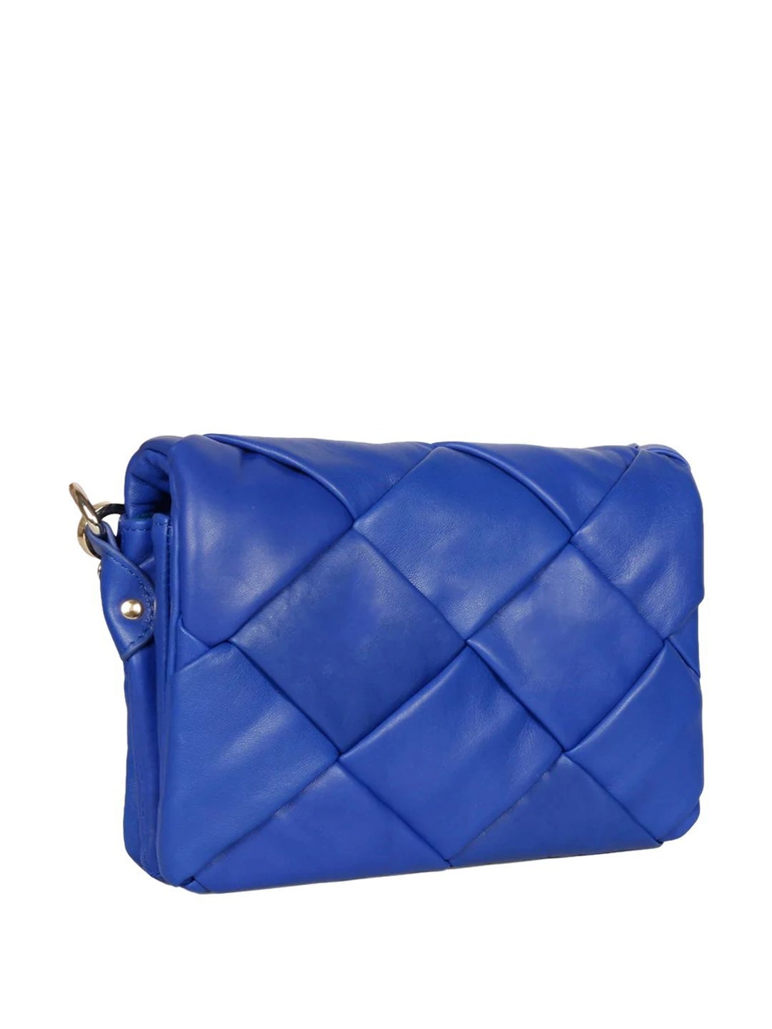 Saint G Blue Textured Medium Sling Handbag