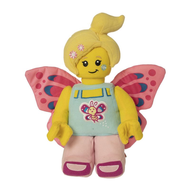 Manhattan Toy Company LEGO(R) Minifigure Butterfly Girl with Flowers 12" Plush Character