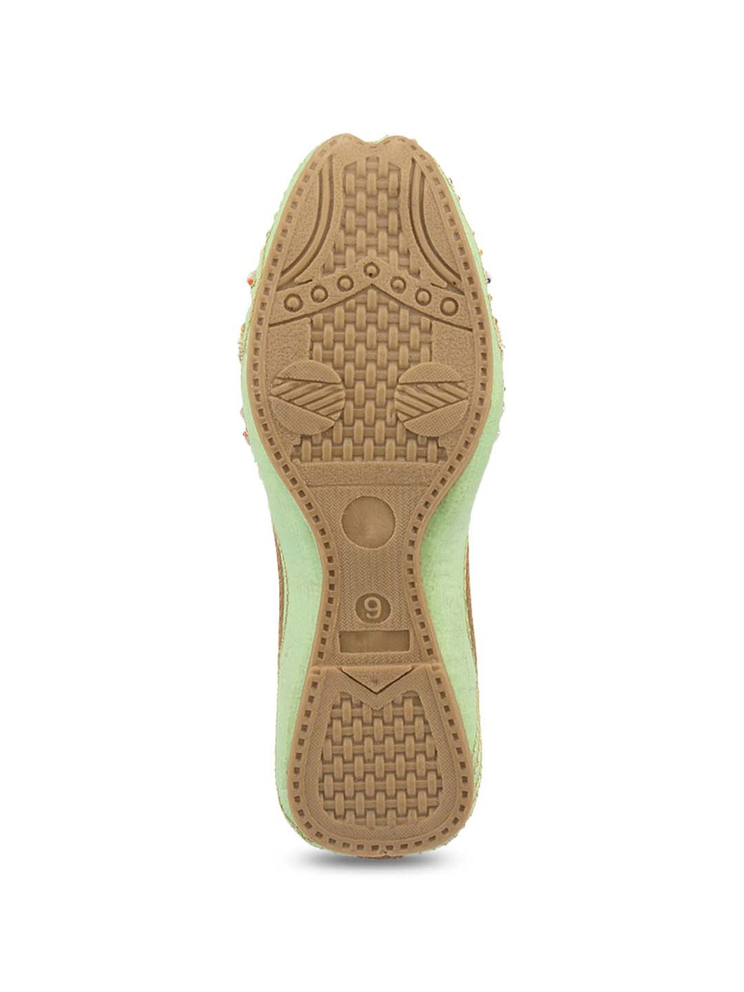 Desi Colour Women's Sea Green Ethnic Juttis