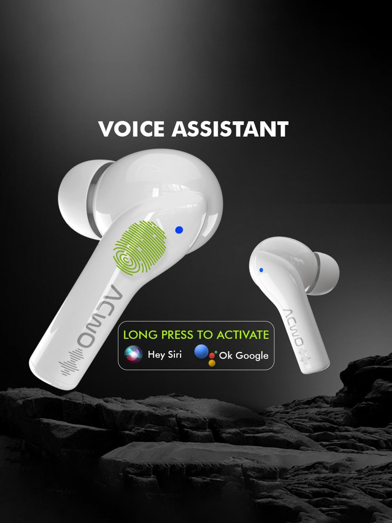 ACwO DwOTS 545 In Ear Earbuds with 48Hrs Playtime & ENC (Frosted White, True Wireless)