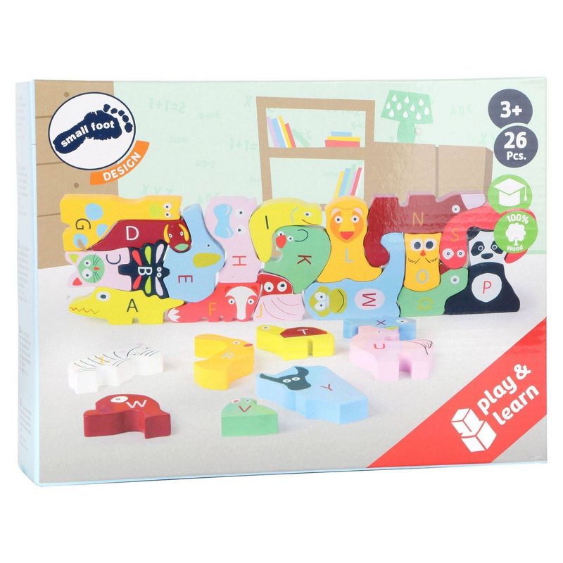 Small Foot Wooden Toys Cute Animals ABC Puzzle - 26pc