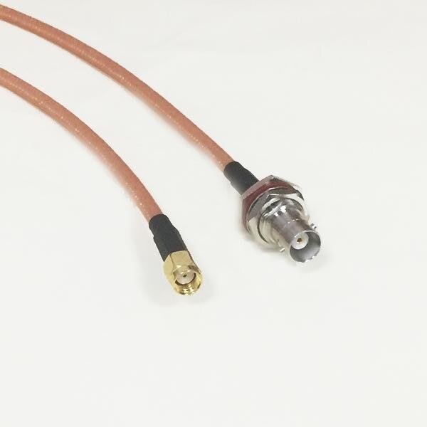High-quality low-attenuation BNC Female Jack Connector Switch RP-SMA Male Plug Connector RG142 50CM 20" Adapter