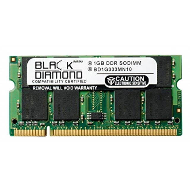 1gb ram memory for gateway w laptop series w730k8x black diamond memory module ddr sodimm 200pin pc2700 333mhz upgrade